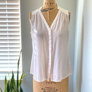 Banana Republic Silk Sheer Ivory Blouse sz Medium
